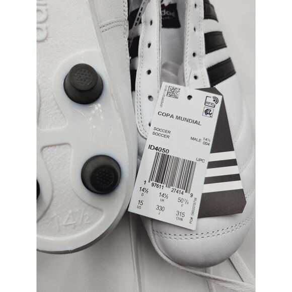 Mens 15 Adidas Copa Mundial FG Soccer Cleats White Germany ID4050 NEW main image 6
